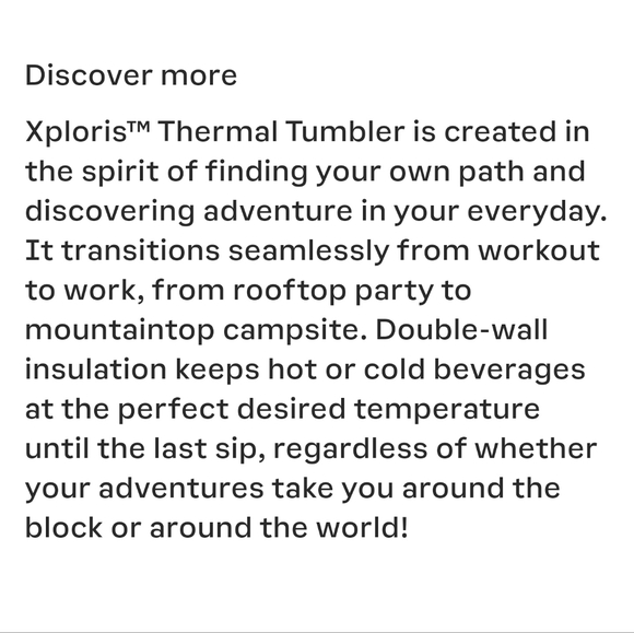 ☕️🧊🧋NWT‼️ Tupperware brand Xploris Thermal 8oz Tumbler - Picture 2 of 14